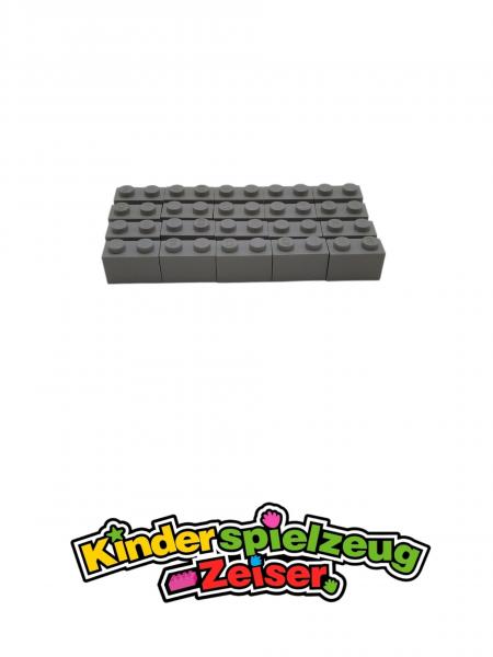 LEGO 20 x Basisstein Baustein althell grau Light Gray Basic Brick 1x2 3004