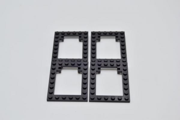 LEGO 4 x FalltÃ¼r Rahmen schwarz Black Plate Modified 6x8 Trap Door Frame 30041