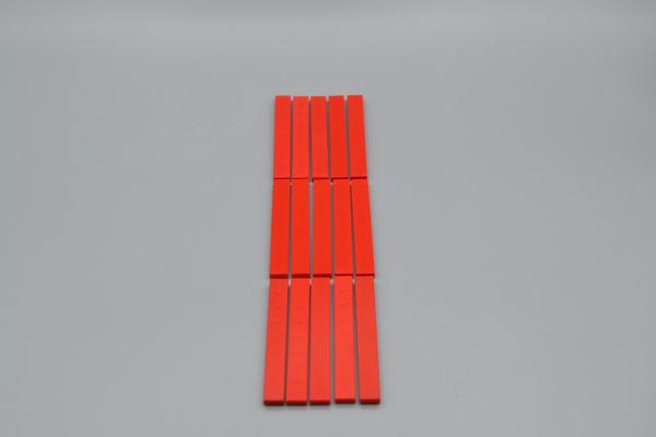 LEGO 15 x Fliese Kachel Platte glatt rot Red Tile 1x8 4162 416221