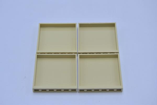 LEGO 4 x Paneele Mauer Wand Element beige Tan Panel 1x6x5 59349