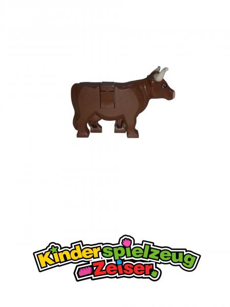 LEGO Kuh Bauernhof Land rotbraun Reddish Brown Cow Head Pattern 64452pb01c02