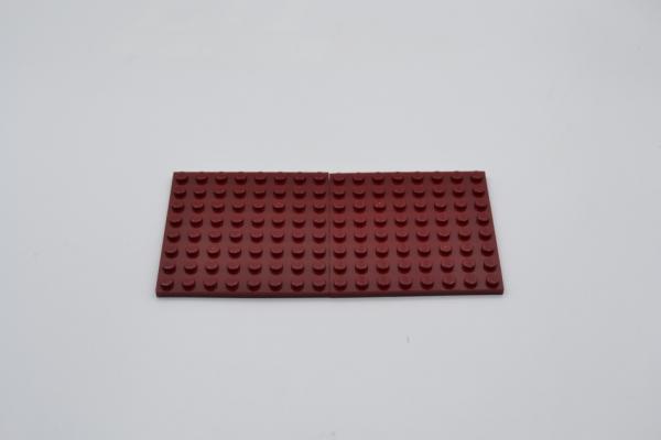LEGO 2 x Basisplatte dunkelrot Dark Red Basic Plate 8x8 41539 4262018