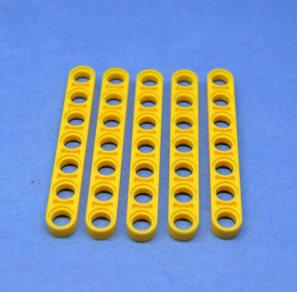 LEGO 5 x Technik Liftarm 1x7 gelb flach yellow technic lever 7M 32065 4114672
