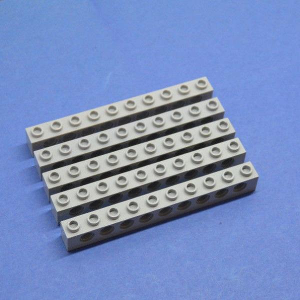 LEGO 5 x Lochstein neuhell grau Light Bluish Gray Technic Brick 1x10 Holes 2730