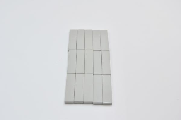 LEGO 15 x Fliesen Fliese Kachel glatt althell grau Light Gray Tile 1x4 2431