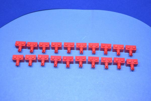 LEGO 20 x Technik Stein 1x2 mit Pin rot technic brick with pin red 2458 245821