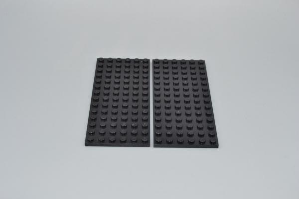 LEGO 2 x Basisplatte Bauplatte Grundplatte schwarz Black Basic Plate 3456