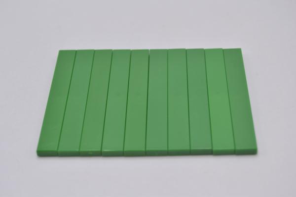 LEGO 10 x Fliese Platte Kachel glatt grÃ¼n Green Tile 1x8 4162