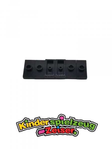 LEGO 6 x Fliese mit Noppe schwarz Black Plate 1x2 with 1 Stud with Groove 3794b