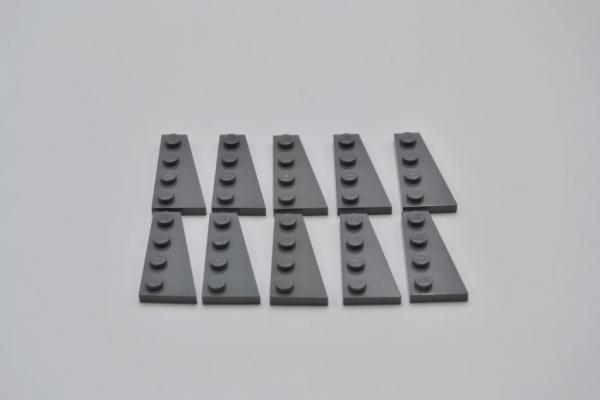 LEGO 10 x Platte rechts neues dunkelgrau Dark Bluish Gray Plate 4x2 Right 41769