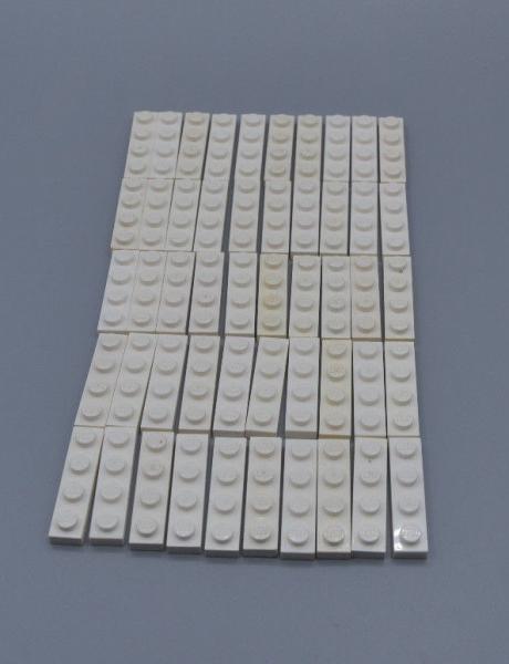 LEGO 50 x Basisplatte Grundplatte weiÃŸ White Basic Plate 1x4 3710