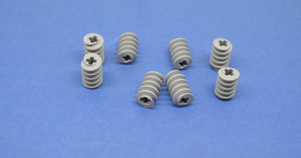 LEGO 8 x Gewinde Schnecke neuhell grau Light Bluish Gray Technic Gear Worm 4716