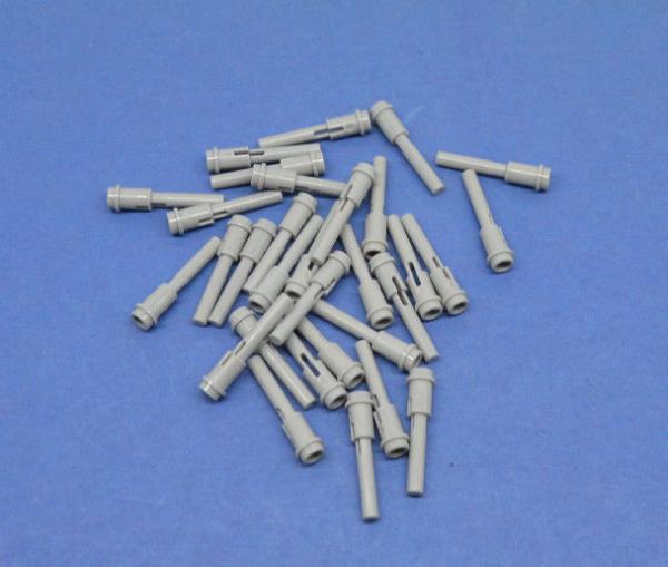 LEGO 30 x Technik Pin 1/2 mit Schaft neuhell grau newgrey gray technic 61184