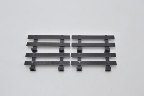 LEGO 4 x Zaun ZÃ¤une Absperrung schwarz Black Fence 1x8x2 2/3 6079