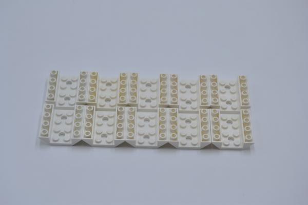 LEGO 10 x Wanne 2 LÃ¶cher weiÃŸ white slope inverted 45 4x4 with 2 holes 72454