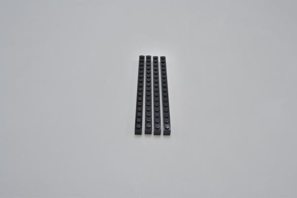 LEGO 4 x Basisstein Baustein Grundstein schwarz Black Brick 1x16 2465 246526