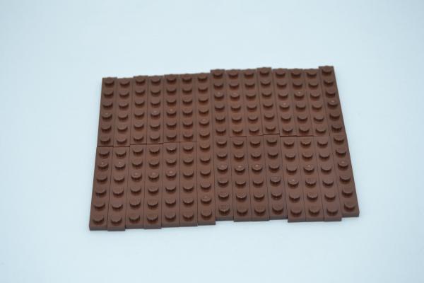 LEGO 30 x Basisplatte Grundplatte rotbraun Reddish Brown Plate 1x6 3666