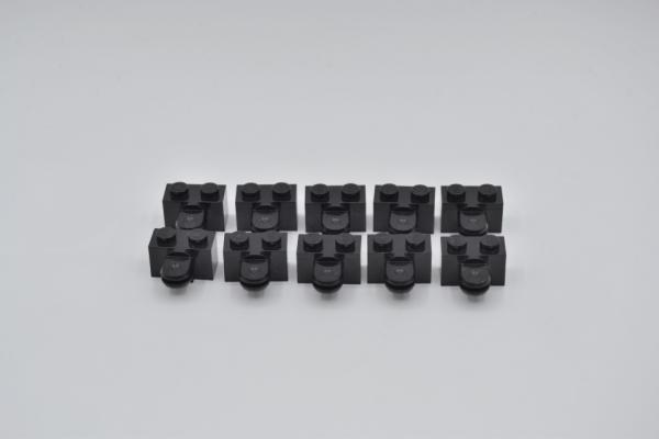 LEGO 10 x Stein 1x2 Scharnier Gelenk 2 Finger schwarz black brick hinge 30014