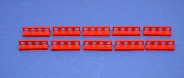 LEGO 10 x System Zaun Gatter ZÃ¤une rot Red Fence 1x4x1 3633 4187280