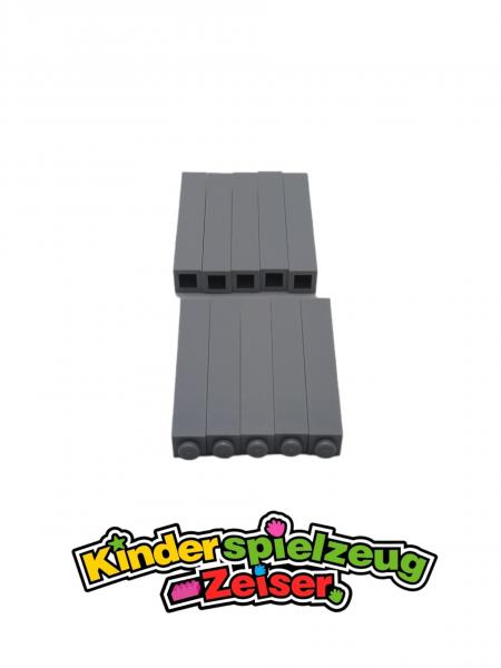 LEGO 10 x StÃ¼tze neuhell grau Light Bluish Gray Brick 1x1x5 Solid Stud 2453b