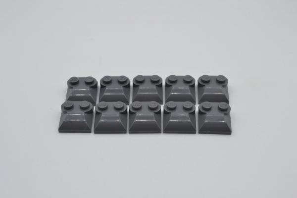 LEGO 10 x Stein mod neues dunkelgrau Dark Bluish Gray Brick 2x2x2/3 Curved 47457