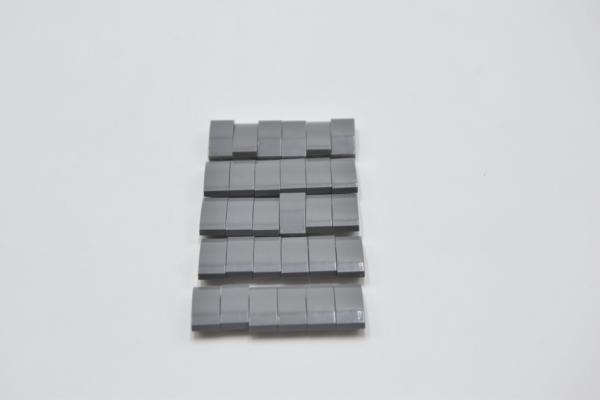 LEGO 30 x Dachstein neues dunkelgrau Dark Bluish Gray Slope Curved 2x1 11477