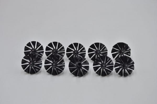 LEGO 10 x Rotor Turbine schwarz Black Engine Large Center 10 Blades x577