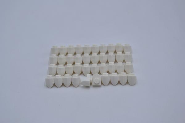 LEGO 40 x Platte Zahn weiÃŸ White Plate Modified 1x1 with Tooth Vertical 15070