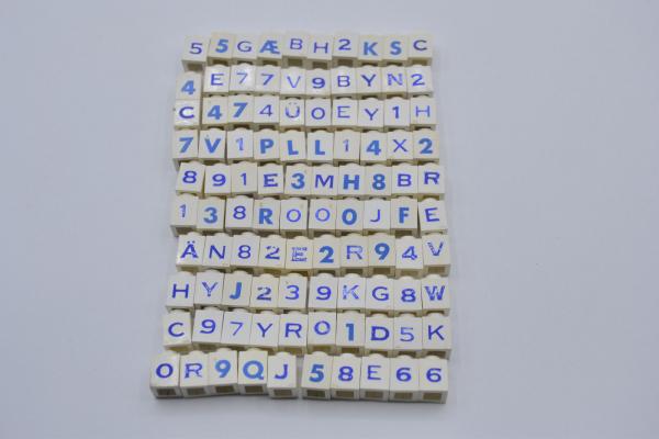 LEGO 100 Stück City Buchstaben Zahlen Satzzeichen 1x1 weiß 3005