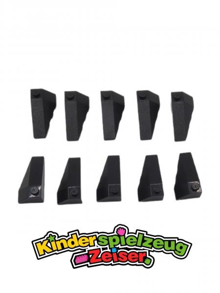 LEGO 10 x Keilstein FlÃ¼gel schwarz Black Wedge 4x2 Triple Left 43710