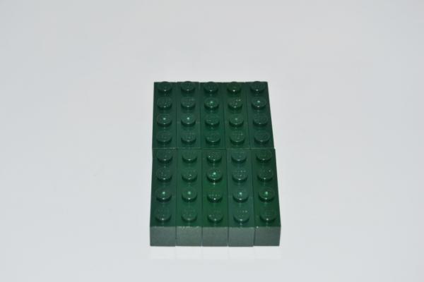 LEGO 10 x Basisstein Baustein dunkelgrÃ¼n Dark Green Basic Brick 1x4 3010 