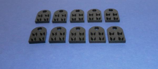 LEGO 10 x AnhÃ¤ngerplatten schwarz Black Plate Modified 3x2 with Hole 3176