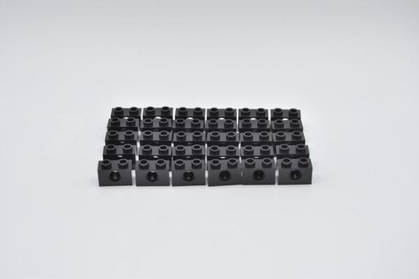 LEGO 30 x Technik Technic Lochstein 1x2 1 Loch schwarz black hole brick 3700