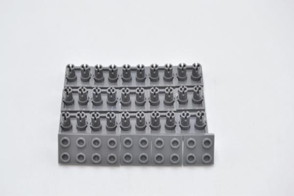 LEGO 20 x Platte mit 2 Pins neues dunkelgrau Dark Bluish Gray Plate 2x2 15092