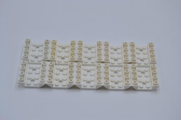 LEGO 10 x Wanne 2 LÃ¶cher weiÃŸ white slope inverted 45 4x4 with 2 holes 72454