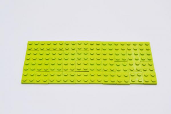 LEGO 40 x Basisplatte lindgrÃ¼n Lime Basic Plate 2x2 3022 