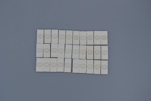 LEGO 30 x Fliese ohne Rille weiÃŸ White Plate 1x2 1 Stud without Groove 3794a