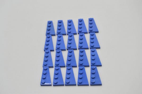 LEGO 20 x FlÃ¼gelplatte rechts blau Blue Wedge Plate 4x2 Right 41769