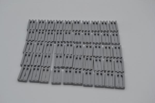 LEGO 50 x Gitterfliese neuhell grau Light Bluish Gray Tile Modified 1x2 2412b 