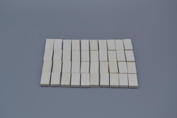 LEGO 40 x Kachel Fliese weiÃŸ White Tile 1x2 with Groove 3069b