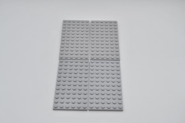 LEGO 4 x Basisplatte neuhell grau Light Bluish Gray Basic Plate 6x12 3028