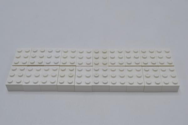 LEGO 20 x Basisstein Baustein Grundbaustein weiÃŸ White Basic Brick 2x3 3002