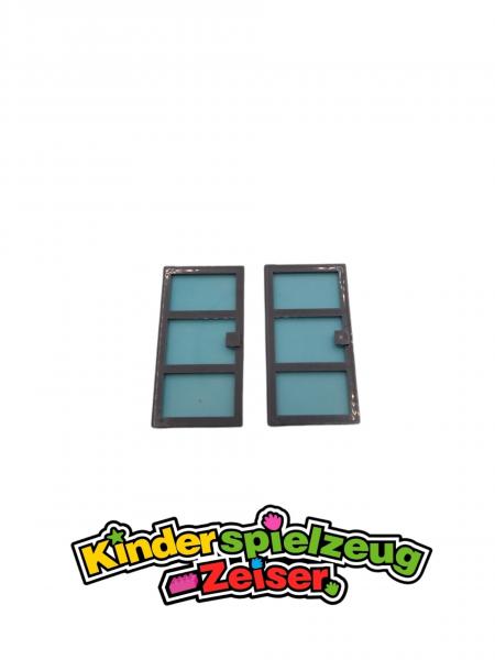 LEGO 2 x TÃ¼r neues dunkelgrau Dark Bluish Gray Door 1x4x6 with 3 Panes x39c01