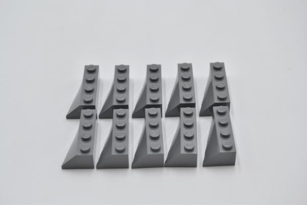 LEGO 10 x Keilstein neues dunkelgrau Dark Bluish Gray Wedge 4x2 Slope Left 43721