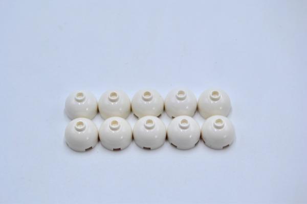 LEGO 10 x Rundstein Kuppel weiÃŸ White Brick Round 2x2 Dome Top Hollow Stud 553c