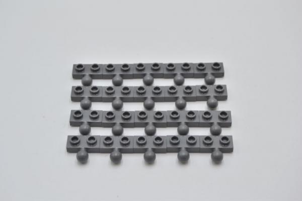 LEGO 20 x Platte Kugelgelenk neues dunkelgrau Dark Bluish Gray Plate 1x2 14417