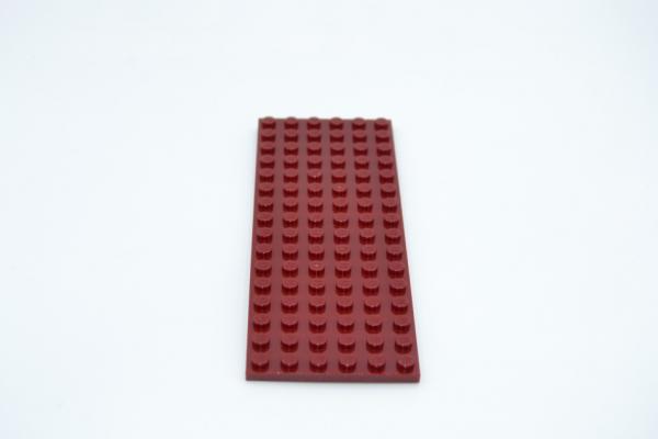 LEGO 1 x Basisplatte dunkelrot Dark Red Basic Plate 6x16 3027 4264807