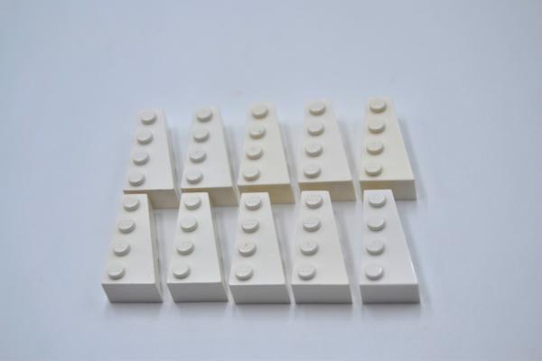 LEGO 10 x Keilstein weiÃŸ White Wedge 4x2 Right 41767 4160325