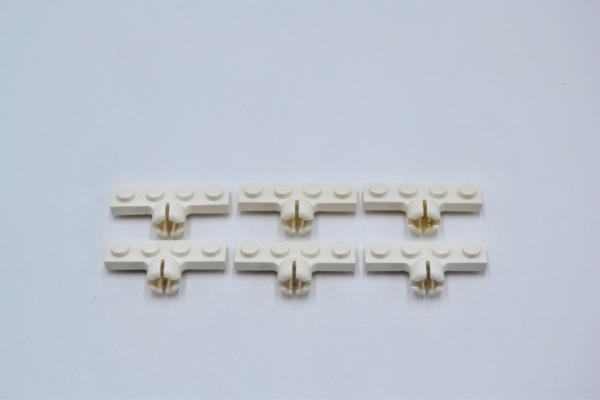 LEGO 6 x Kupplung weiÃŸ White Plate Modified 1x4 Tow Ball Socket Short 7mm 3183c 