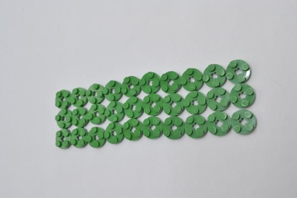 LEGO 30 x Rundplatte Achsloch grÃ¼n Green Plate Round 2x2 with Axle Hole 4032